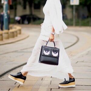 NWT Stella McCartney Elyse Platform with Glitter Star Motif -